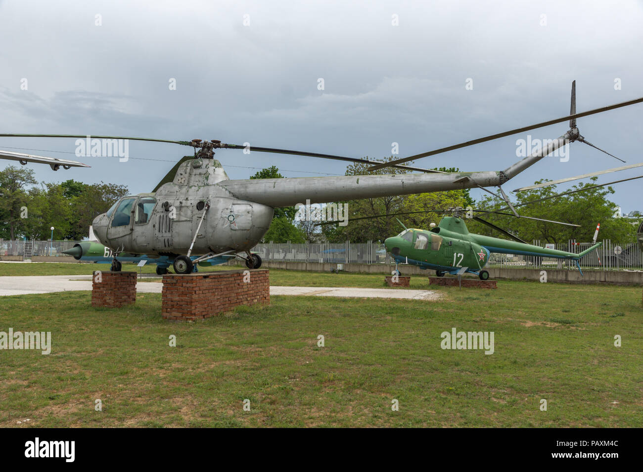 KRUMOVO, PLOVDIV, BULGARIA - 29 APRIL 2017: Aviation Museum near Plovdiv Airport, Bulgaria Stock Photo