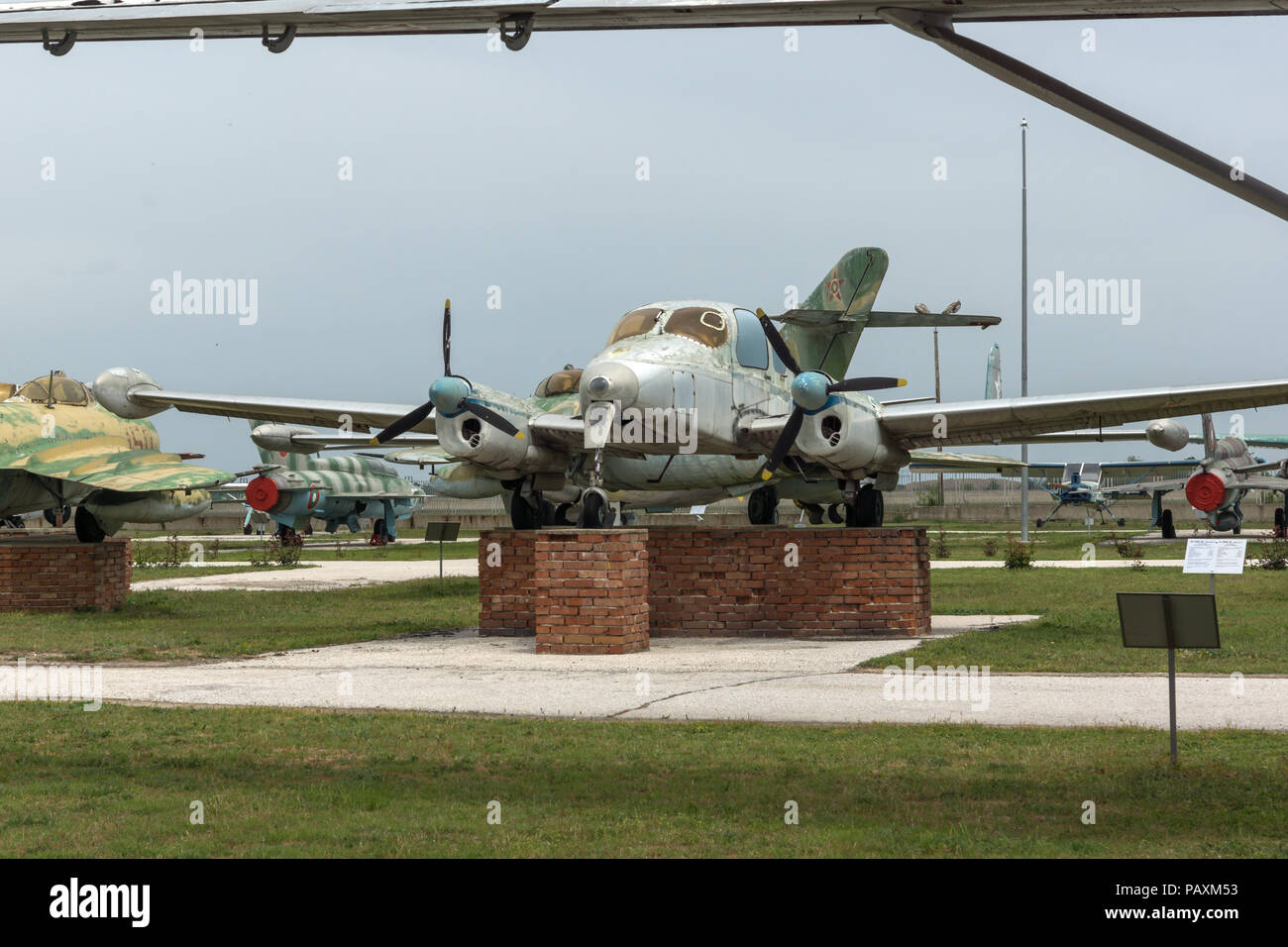 KRUMOVO, PLOVDIV, BULGARIA - 29 APRIL 2017: Plane L 200 in Aviation Museum near Plovdiv Airport, Bulgaria Stock Photo