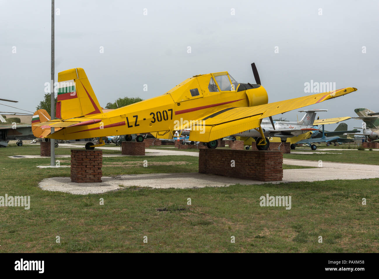 KRUMOVO, PLOVDIV, BULGARIA - 29 APRIL 2017: Plane LZ 3007 inAviation Museum near Plovdiv Airport, Bulgaria Stock Photo