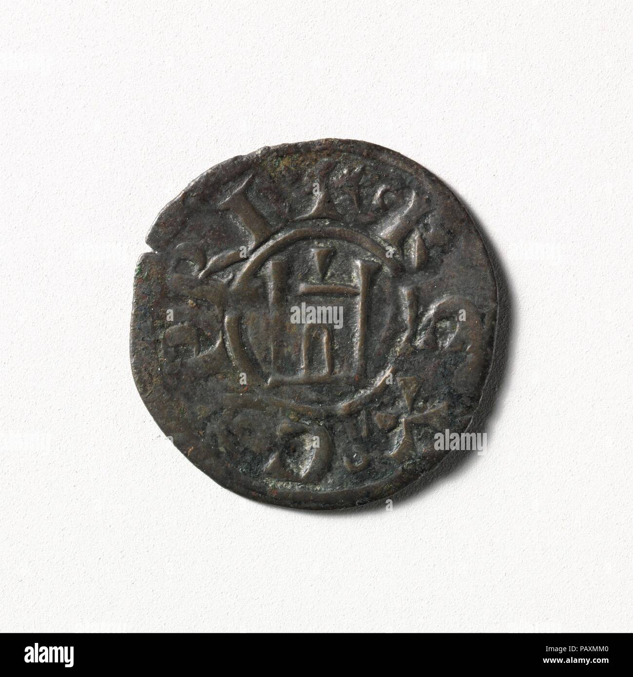 Coin (Denier) of Henry I of Cyprus (1218-1253). Culture: Cypriote. Dimensions: Diam. 3/4 in. (1.9 cm). Date: 1218-1253. Museum: Metropolitan Museum of Art, New York, USA. Stock Photo