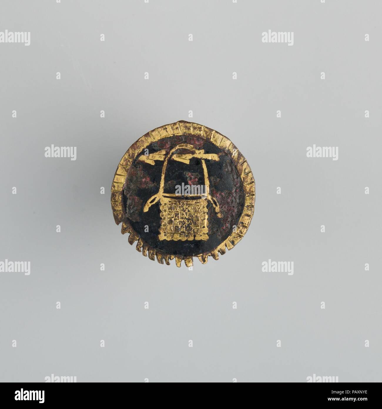 Badge (Probably from Horse Harness). Culture: Spanish. Dimensions: Diam. 1 5/8 in. (4.1 cm); Wt. 0.5 oz. (14.2 g). Date: ca. 1400. Museum: Metropolitan Museum of Art, New York, USA. Stock Photo