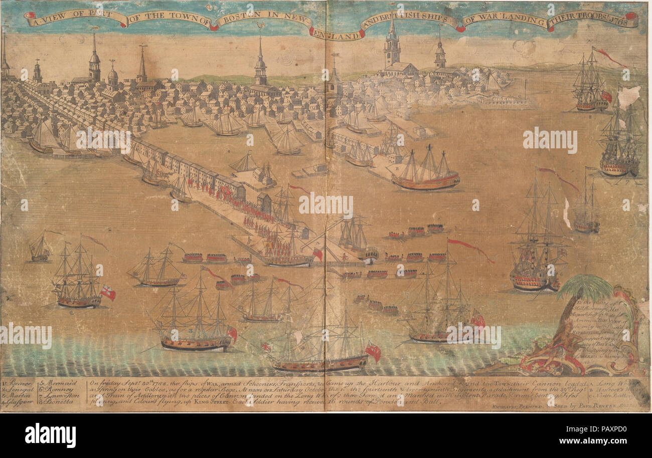 A view of part of the town of Boston in New England and Brittish (sic ...