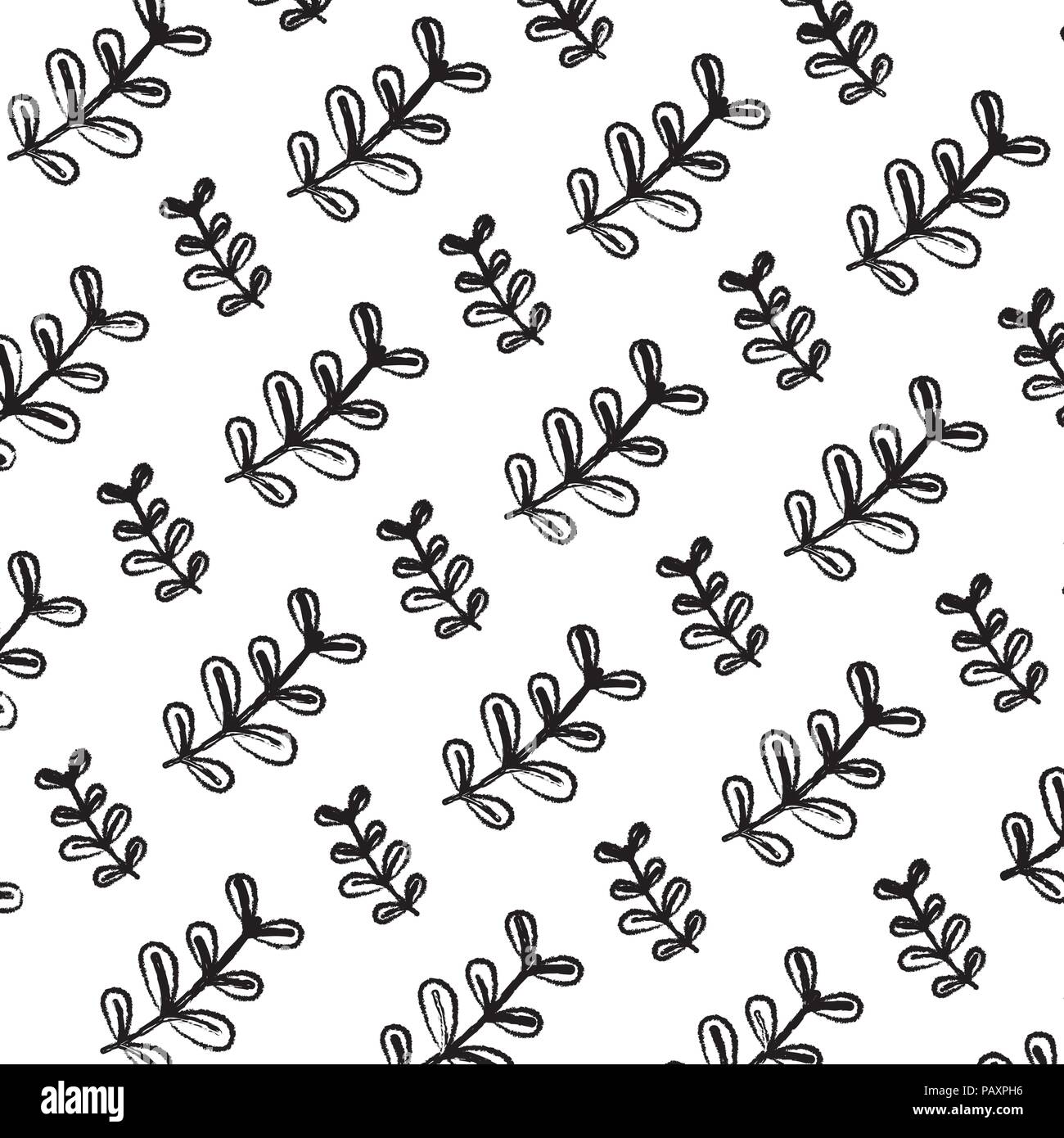 grunge exotic branch plant with leaves background Stock Vector Image ...