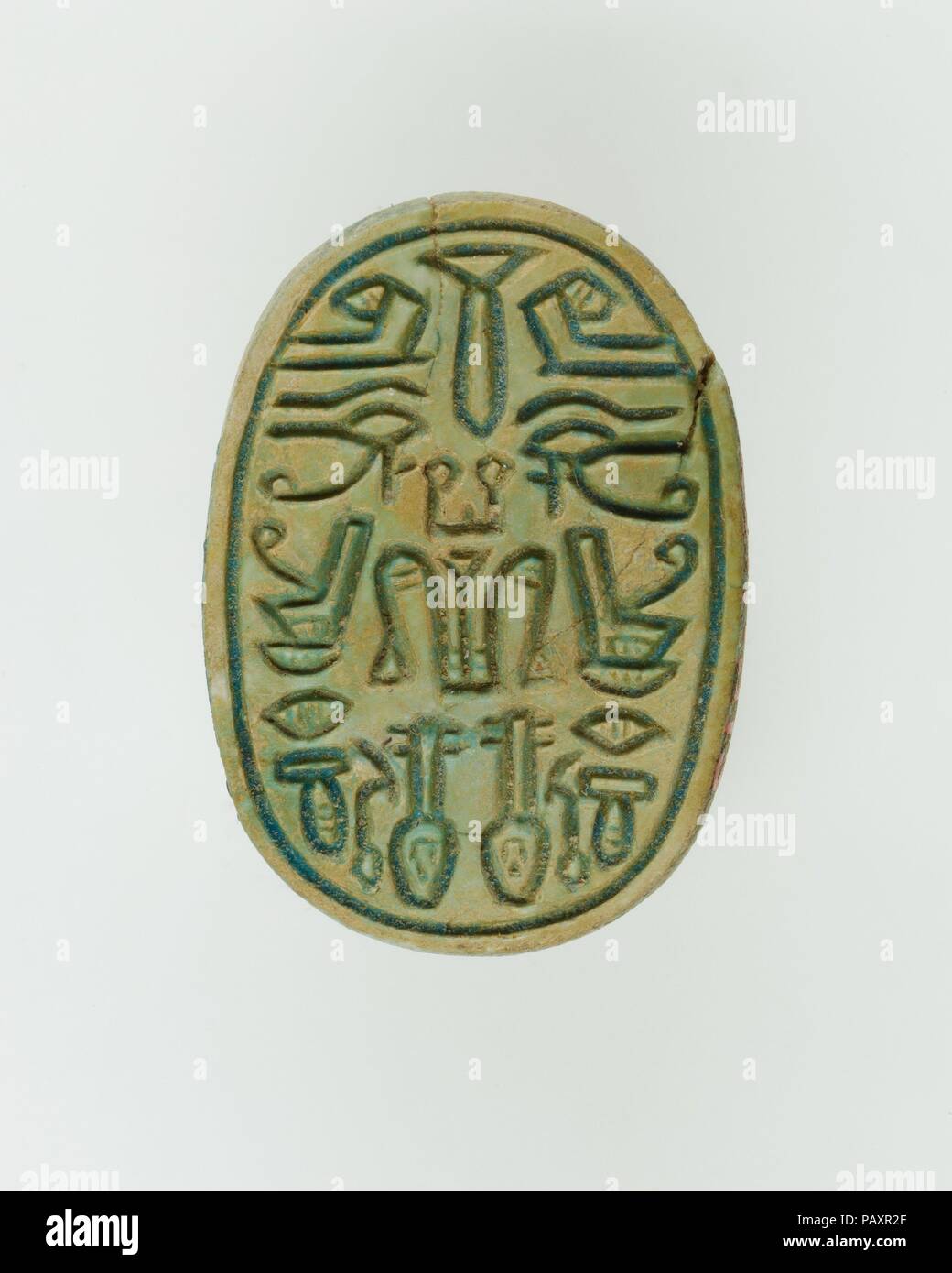 Scarab. Dimensions: L. 2.1 cm (13/16 in). Dynasty: Dynasty 12-18. Date: ca. 1981-1550 B.C.. Museum: Metropolitan Museum of Art, New York, USA. Stock Photo