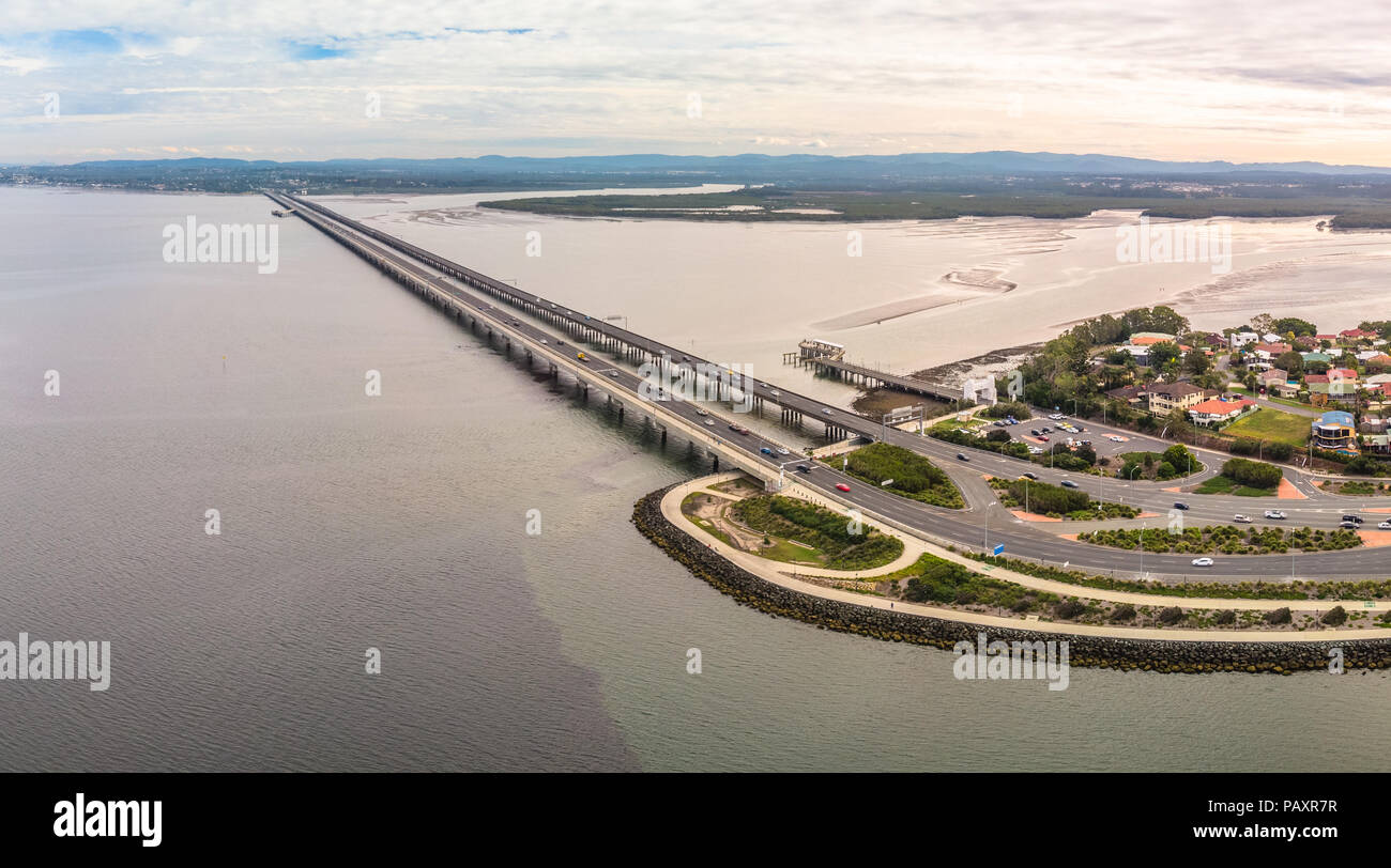 Redcliffe Bridge Aerial view of Ted Smout Memorial and Houghton Bridges, which cross the ...
