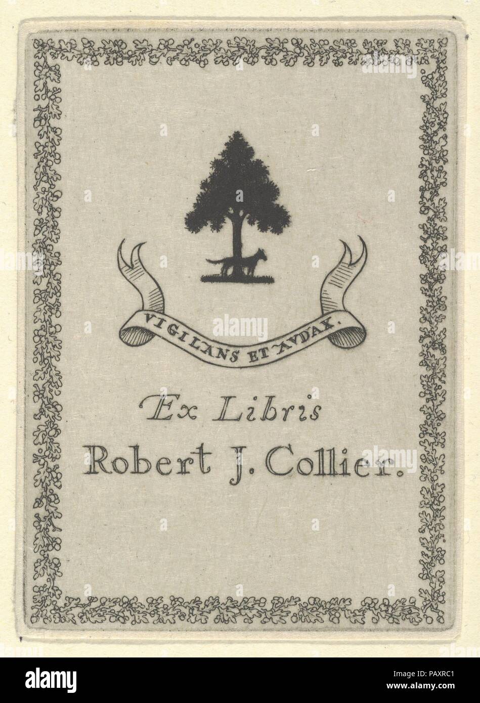 Ex Libris Robert J Collier Artist Ernest Haskell American Woodstock Connecticut 1876 1925 West Point Maine Dimensions Sheet Trimmed 2 3 4 1 15 16 In 7 5 Cm Date 1900 1925 Bookplate For