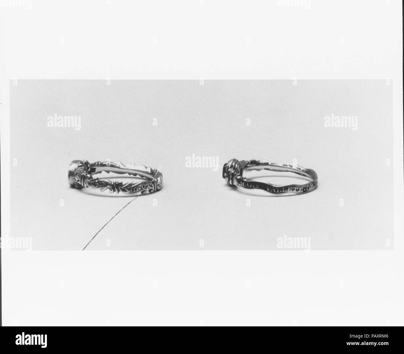 Mourning Ring. Culture: American. Dimensions: Diam. 7/8 in. (2.2 cm). Date: 1762. Museum: Metropolitan Museum of Art, New York, USA. Stock Photo
