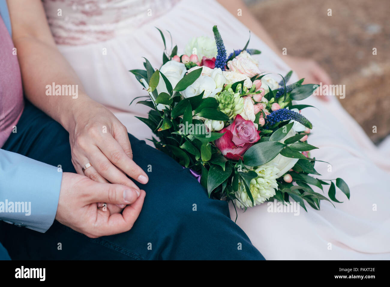Bride groom walking around city hi-res stock photography and images - Alamy