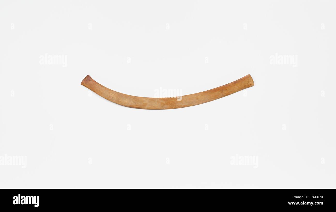 Boomerang. Dimensions: L. 69.5 cm (27 3/8 in.). Dynasty: Dynasty 17. Date: ca. 1640-1550 B.C.. Museum: Metropolitan Museum of Art, New York, USA. Stock Photo