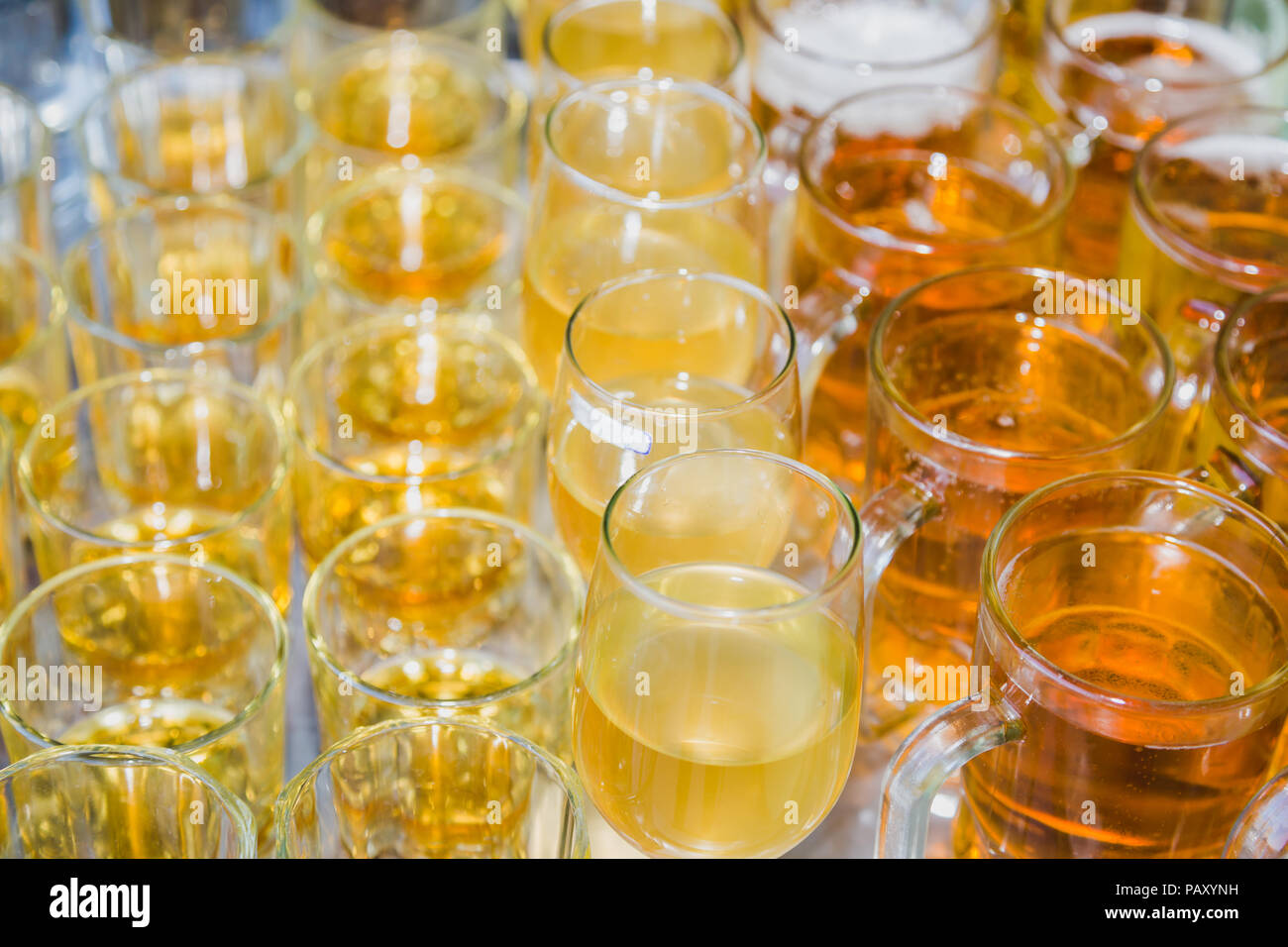 Brewery, drinks and alcohol concept ,different types of beverages