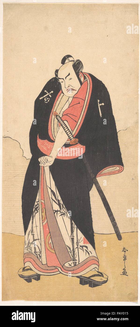 Kabuki Actor Nakamura Sukegoro II as Kaminari Shokuro. Artist: Katsukawa Shunsho (Japanese, 1726-1792). Culture: Japan. Dimensions: 12 11/32 x 5 5/8 in. (31.4 x 14.3 cm). Date: 2nd month, 1780. Museum: Metropolitan Museum of Art, New York, USA. Stock Photo