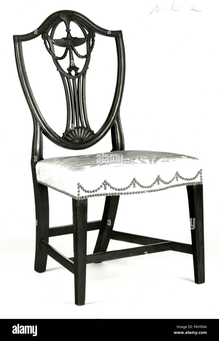 Side Chair. Culture: American. Dimensions: 39 1/4 x 21 1/4 x 20 3/4 in. (99.7 x 54 x 52.7 cm). Date: 1795-1805. Museum: Metropolitan Museum of Art, New York, USA. Stock Photo