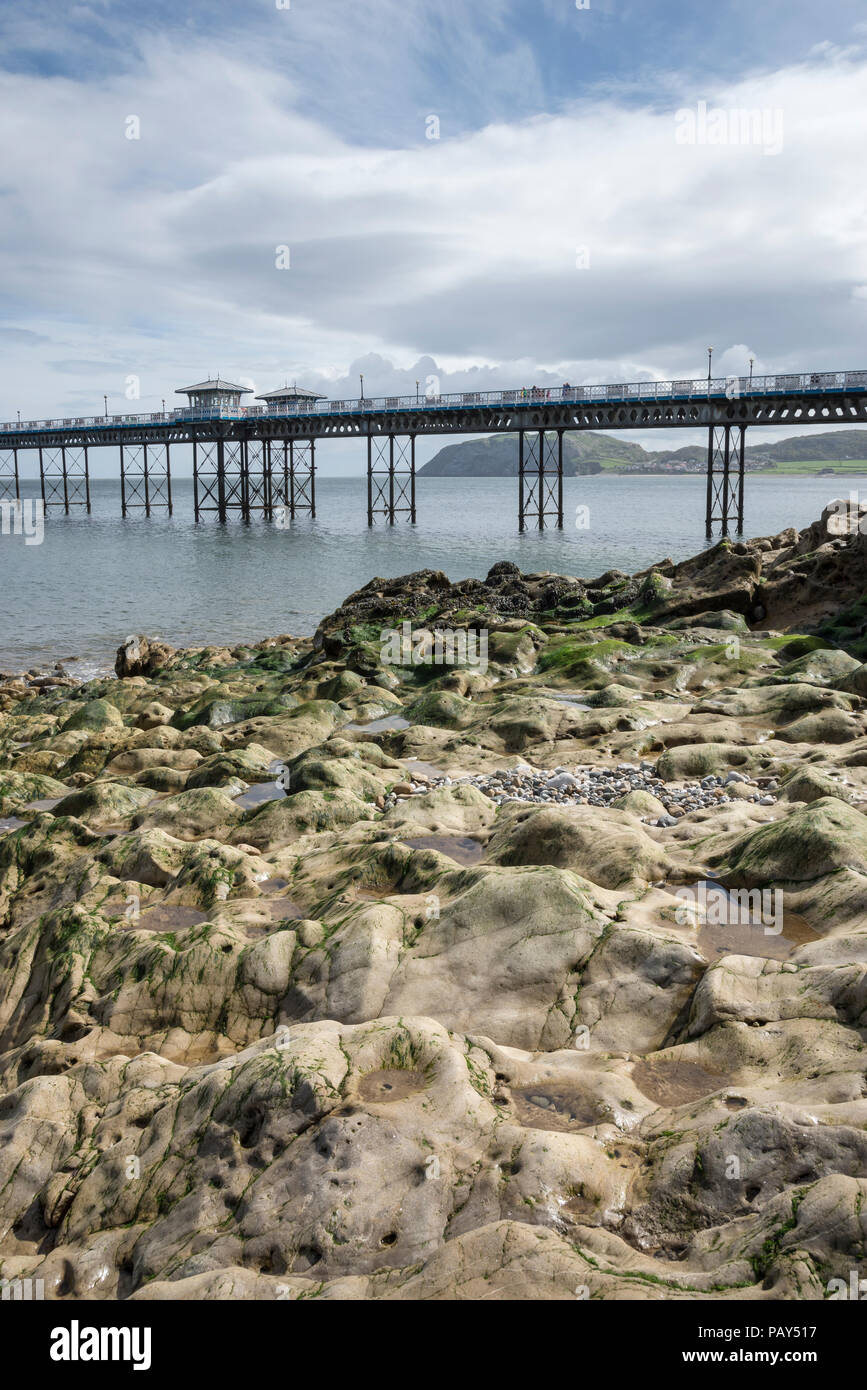 The beautiful historic pier at Llandudno, North Wales, UK Stock Photo