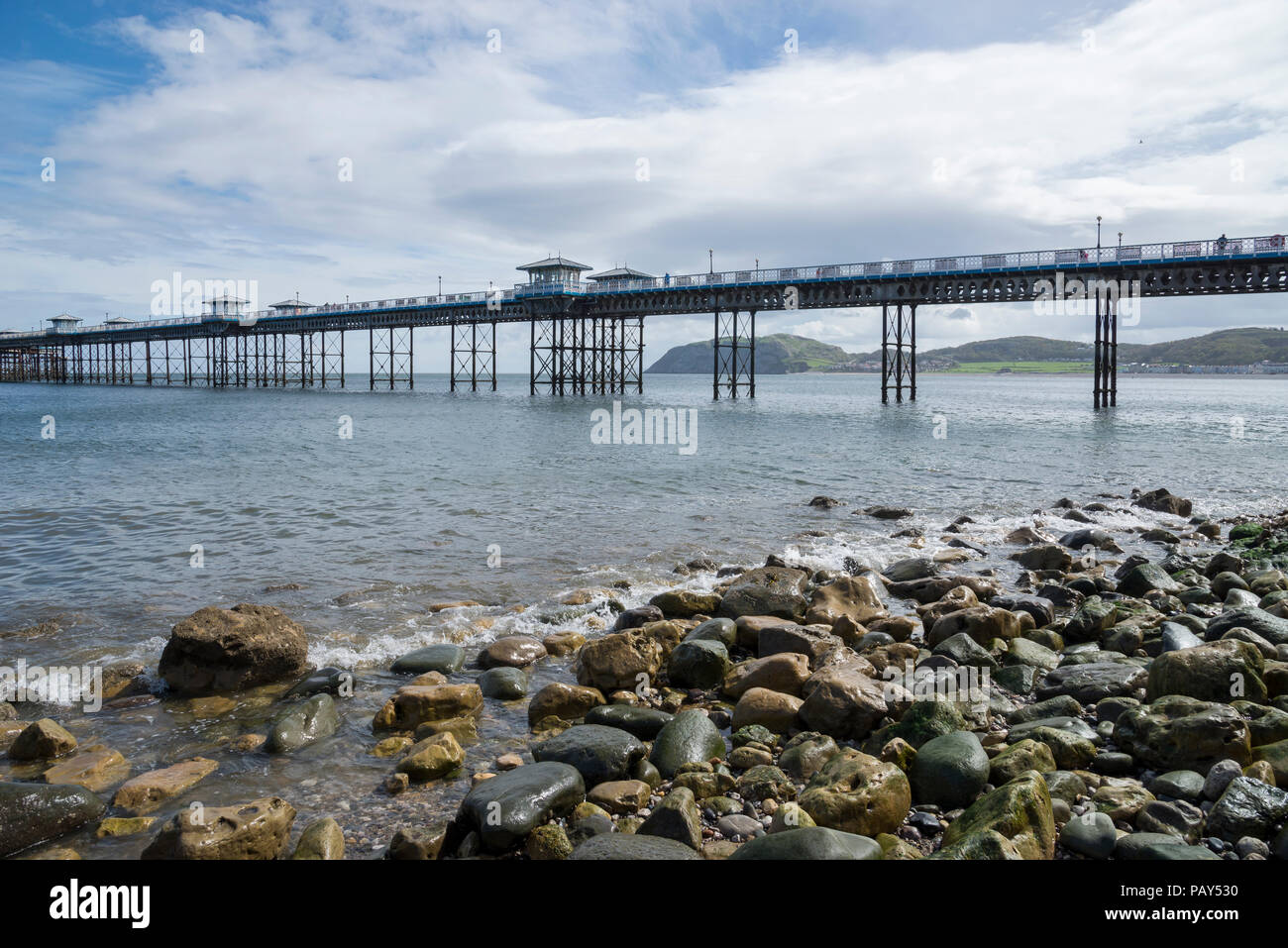 The beautiful historic pier at Llandudno, North Wales, UK Stock Photo