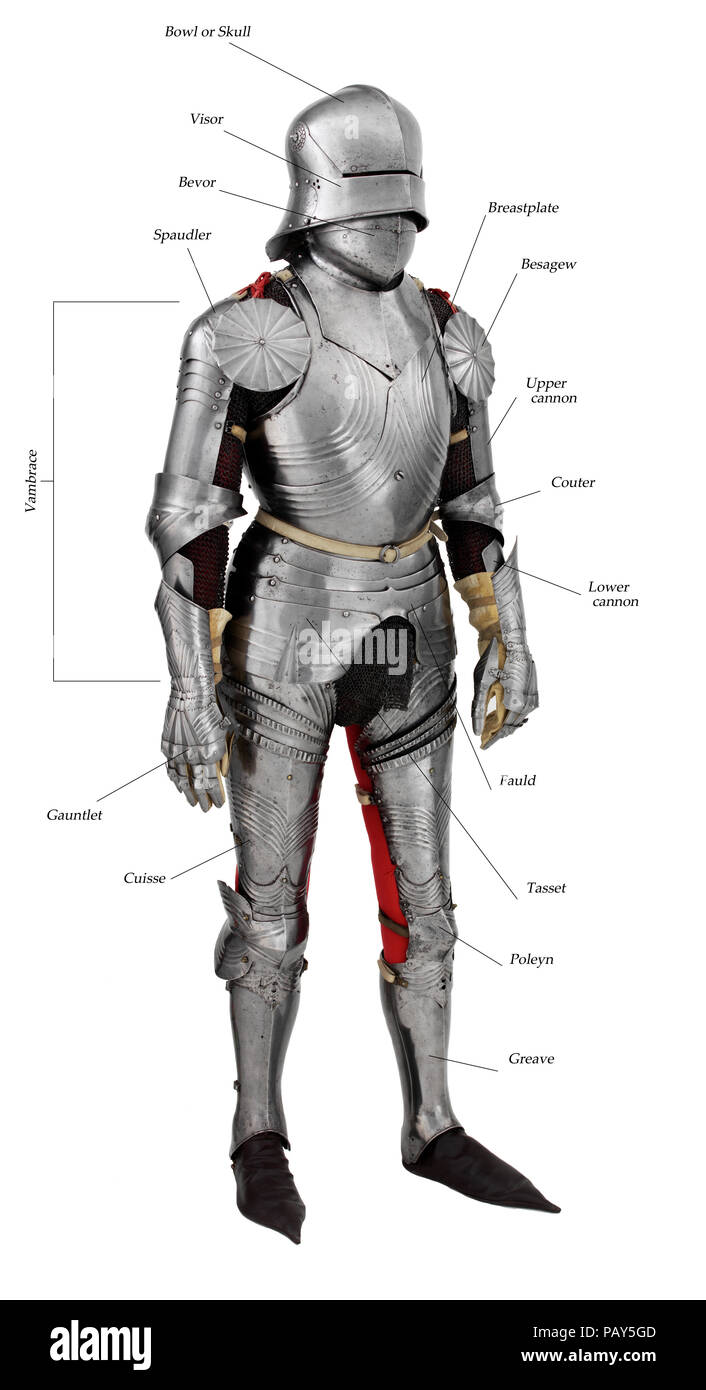 Composite field armour in the Gothic style. German, about 1480 Stock Photo