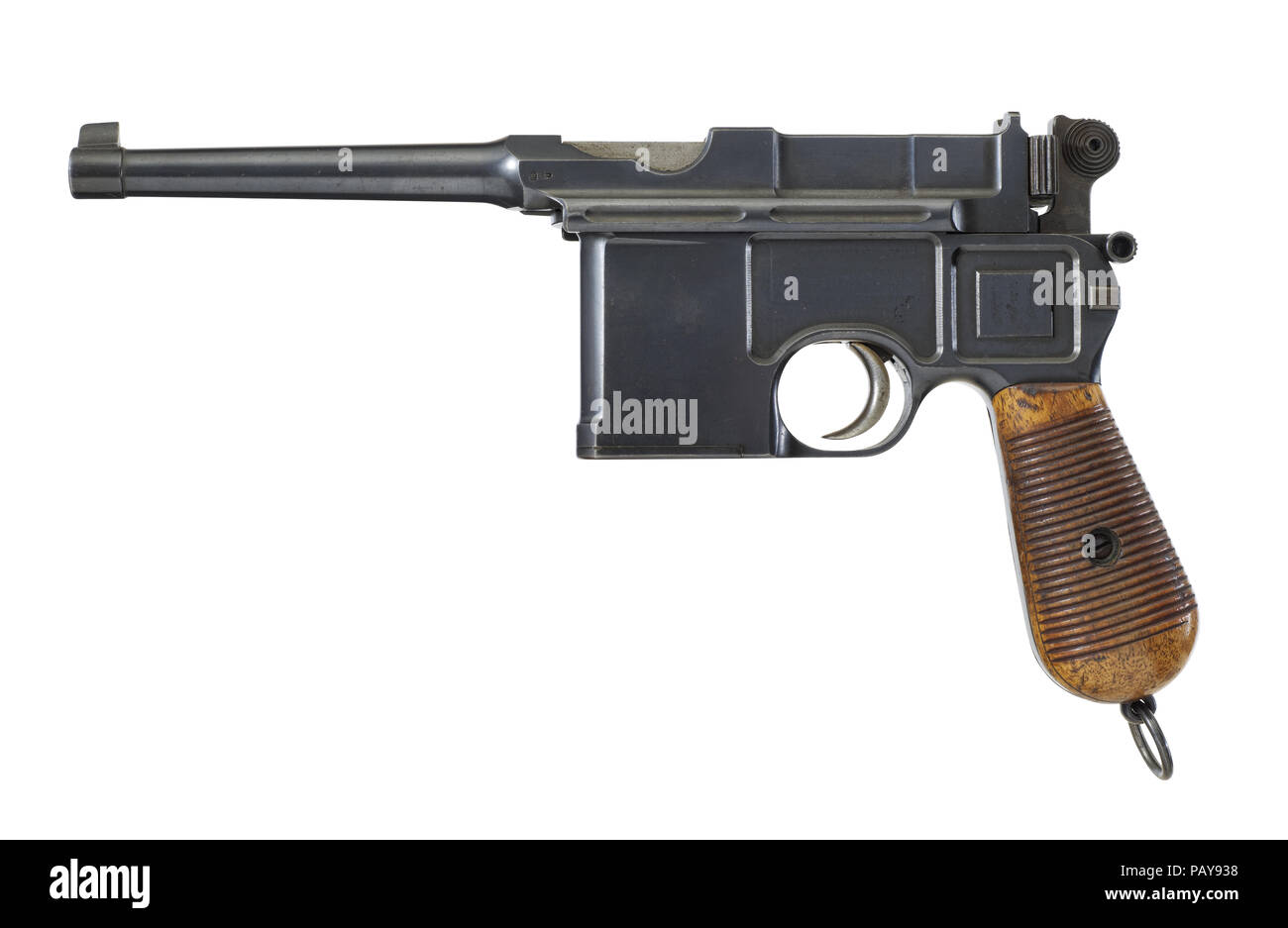 Self loading miltary pistol (Model 1896 Mauser pistol (BOLO)) Stock Photo