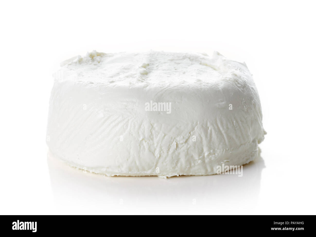 Goat cheese isolated on white background Stock Photo