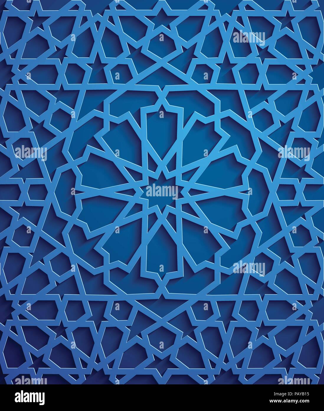Islamic ornament vector , persian motiff . 3d ramadan islamic round