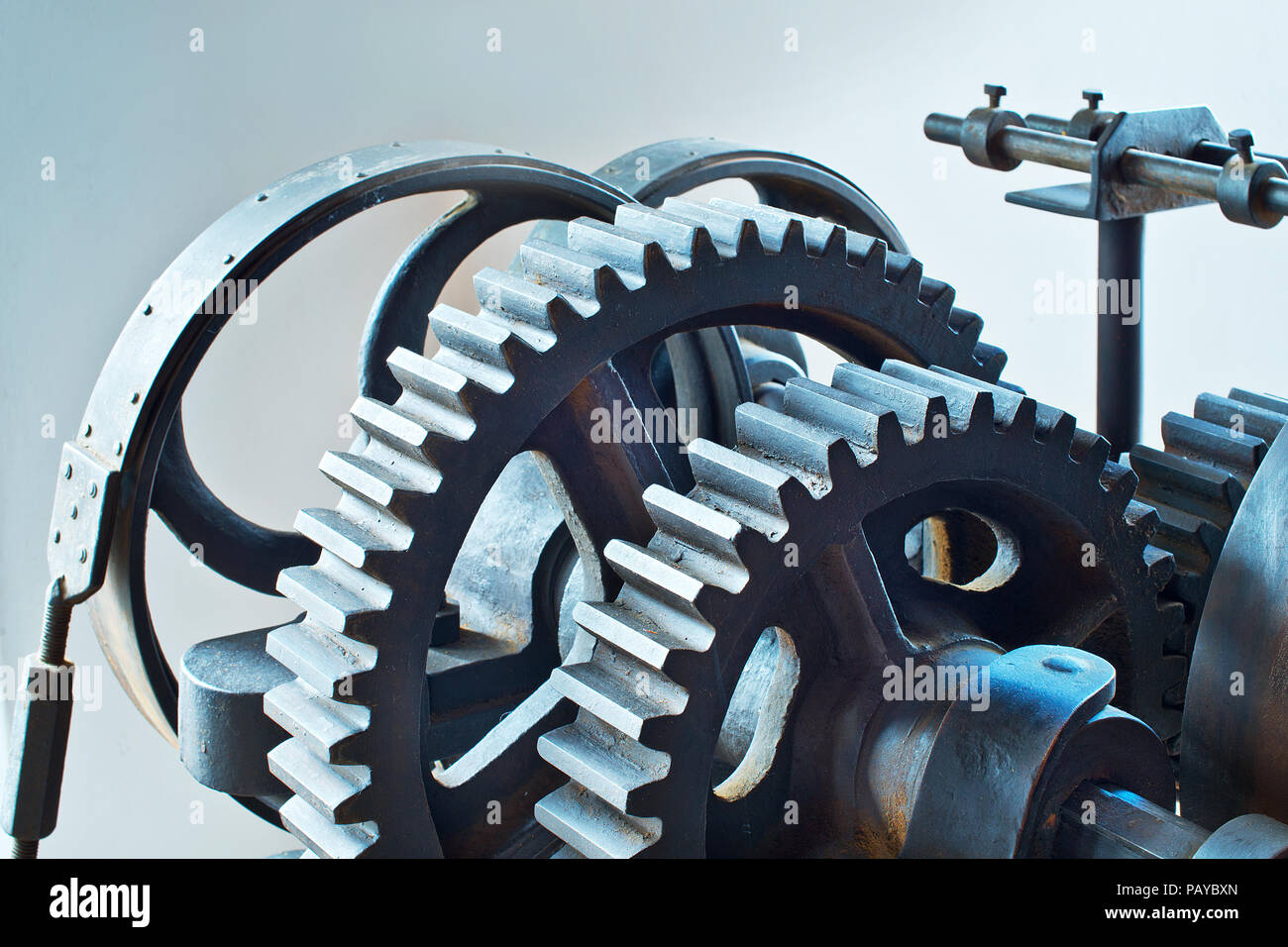 Old gear machine in factory hi-res stock photography and