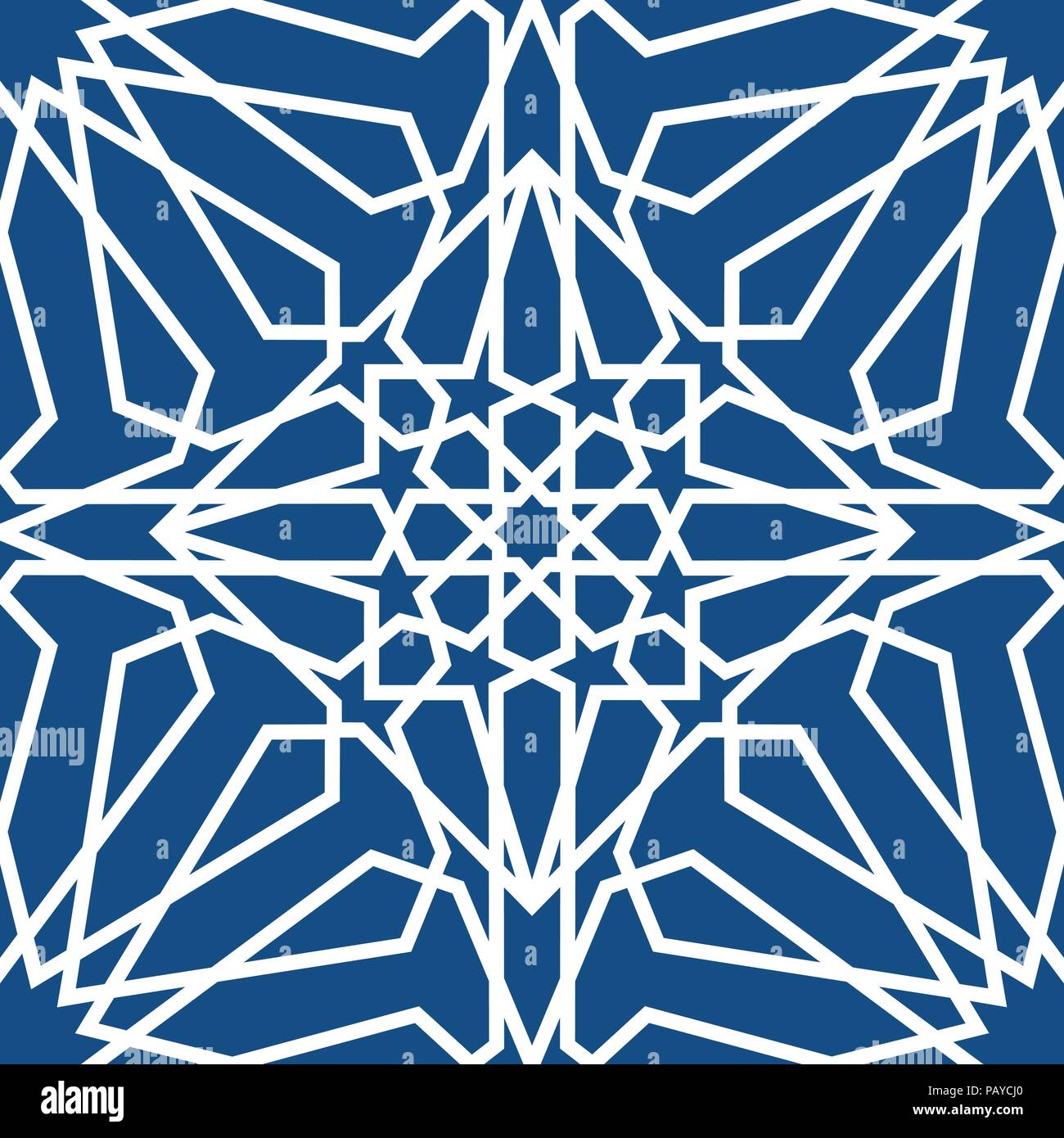 Blue islamic pattern . Seamless arabic geometric pattern, east ornament ...