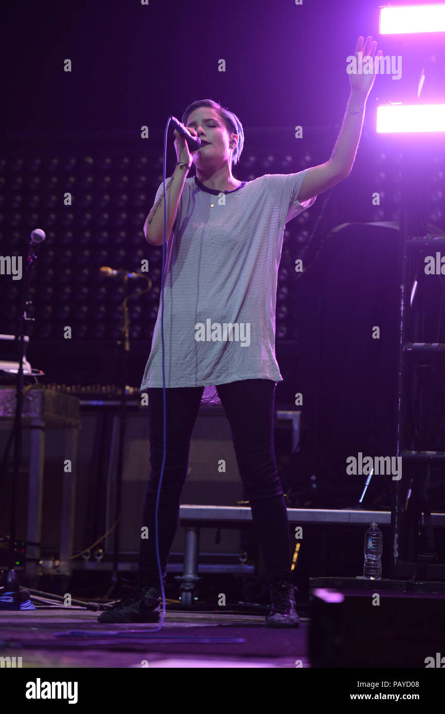 SUNRISE, FL - JULY 11: Hasley Performs at the BB&T Center on July 11, 2015 in Sunrise, Florida. People: Hasley Stock Photo