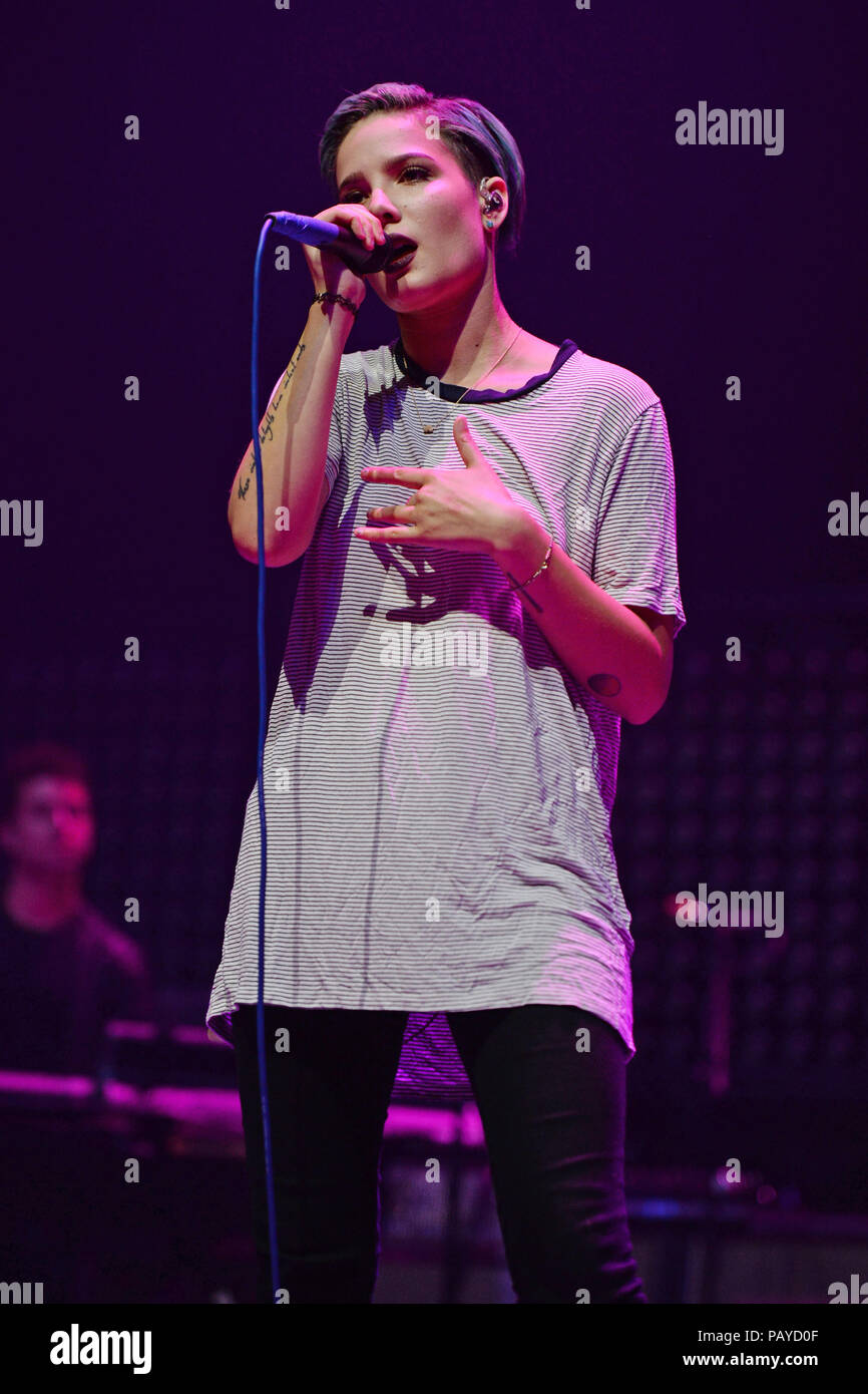 SUNRISE, FL - JULY 11: Hasley Performs at the BB&T Center on July 11, 2015 in Sunrise, Florida. People: Hasley Stock Photo