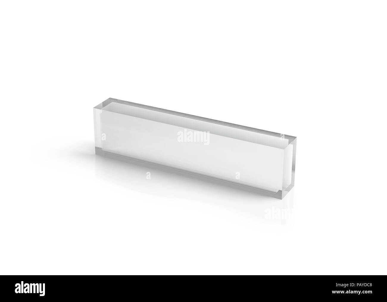 Blank Transparent Glass Desk Block Mockup 3d Rendering Clear