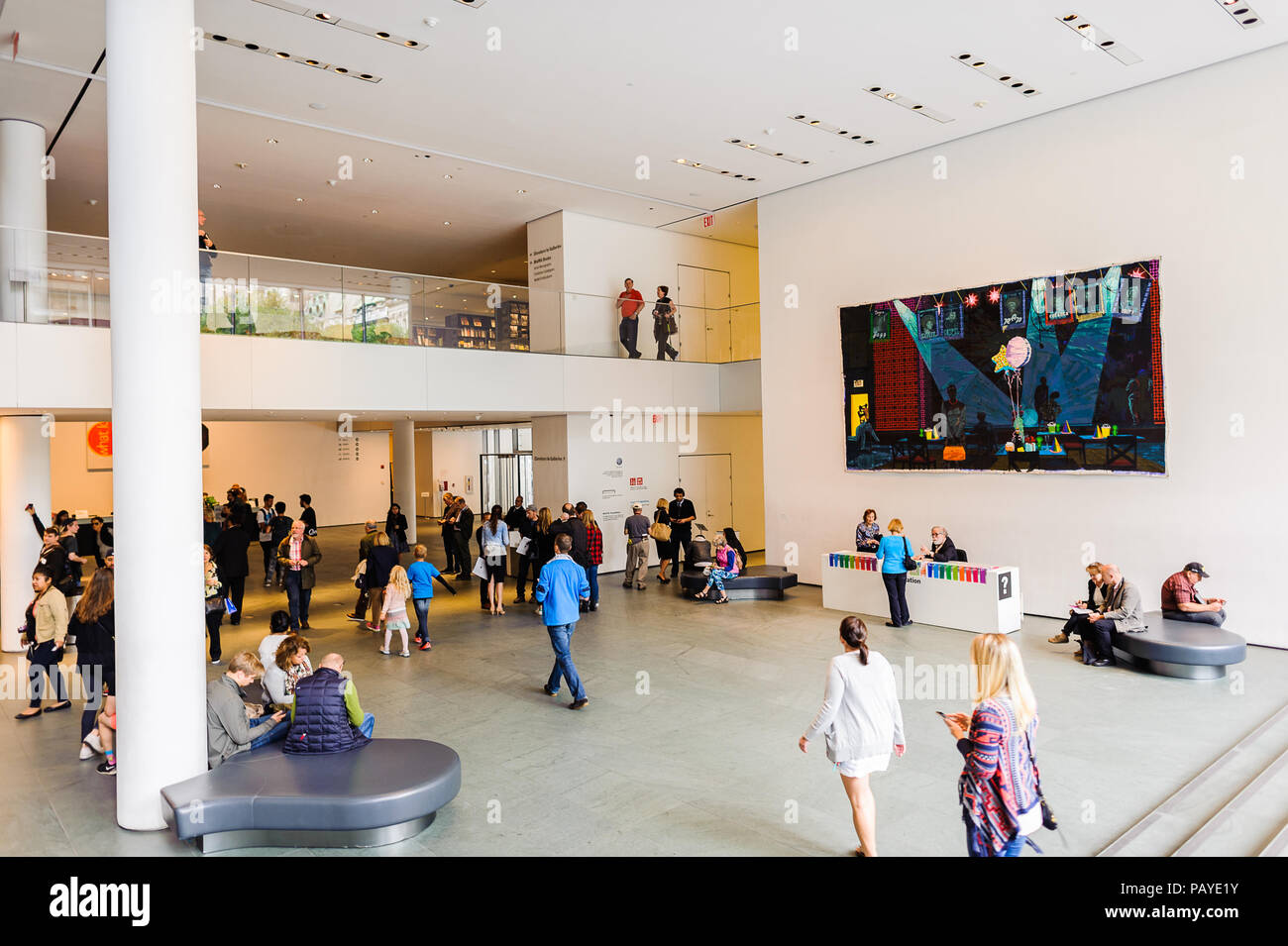 NEW YORK, USA - OCT 8, 2015: Interior of the Museum of Modern Art (MoMA ...