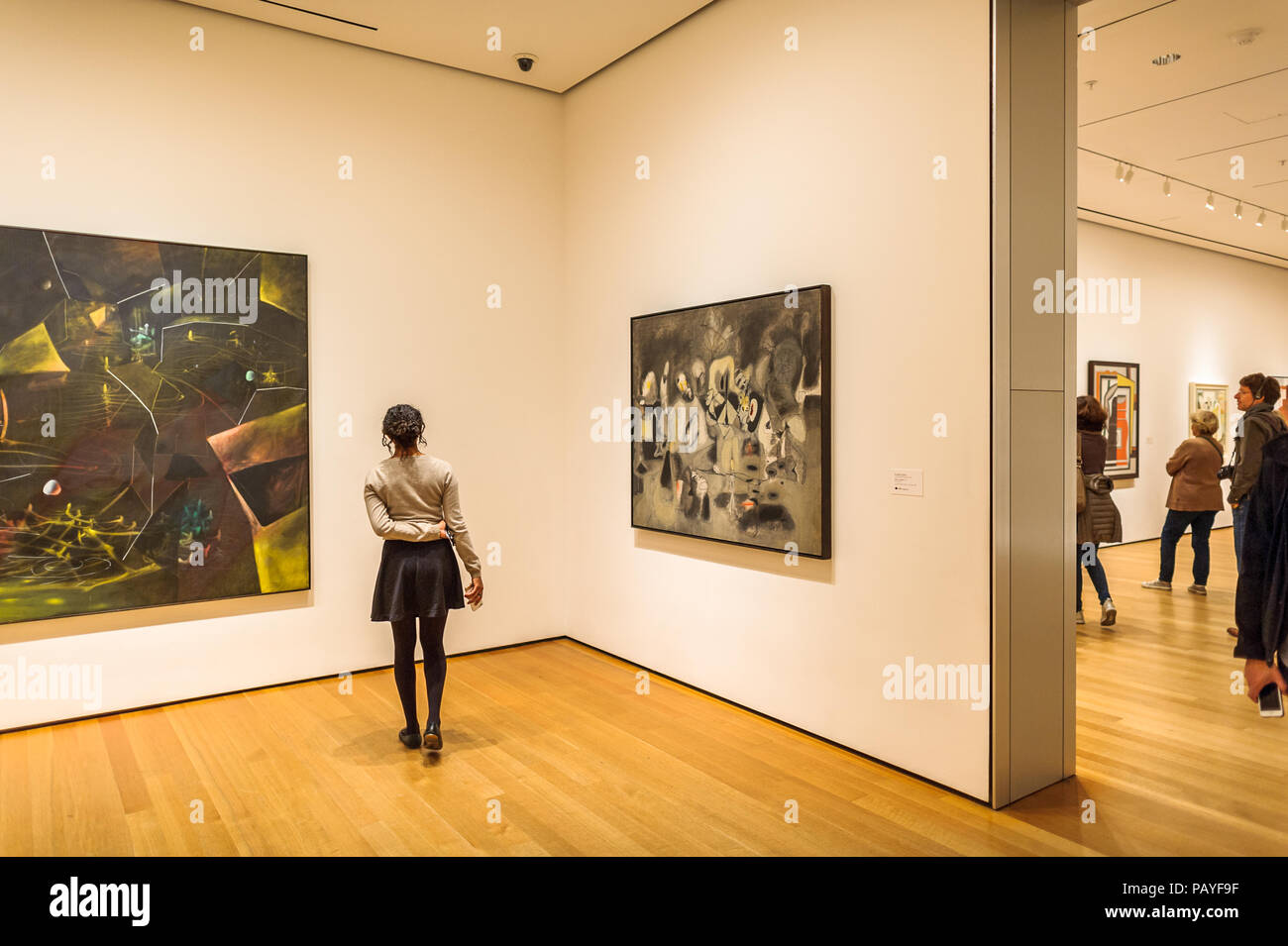 Musée Moma NEW YORK, USA - OCT 8, 2015: Interior of the Museum of Modern Art (MoMA ...