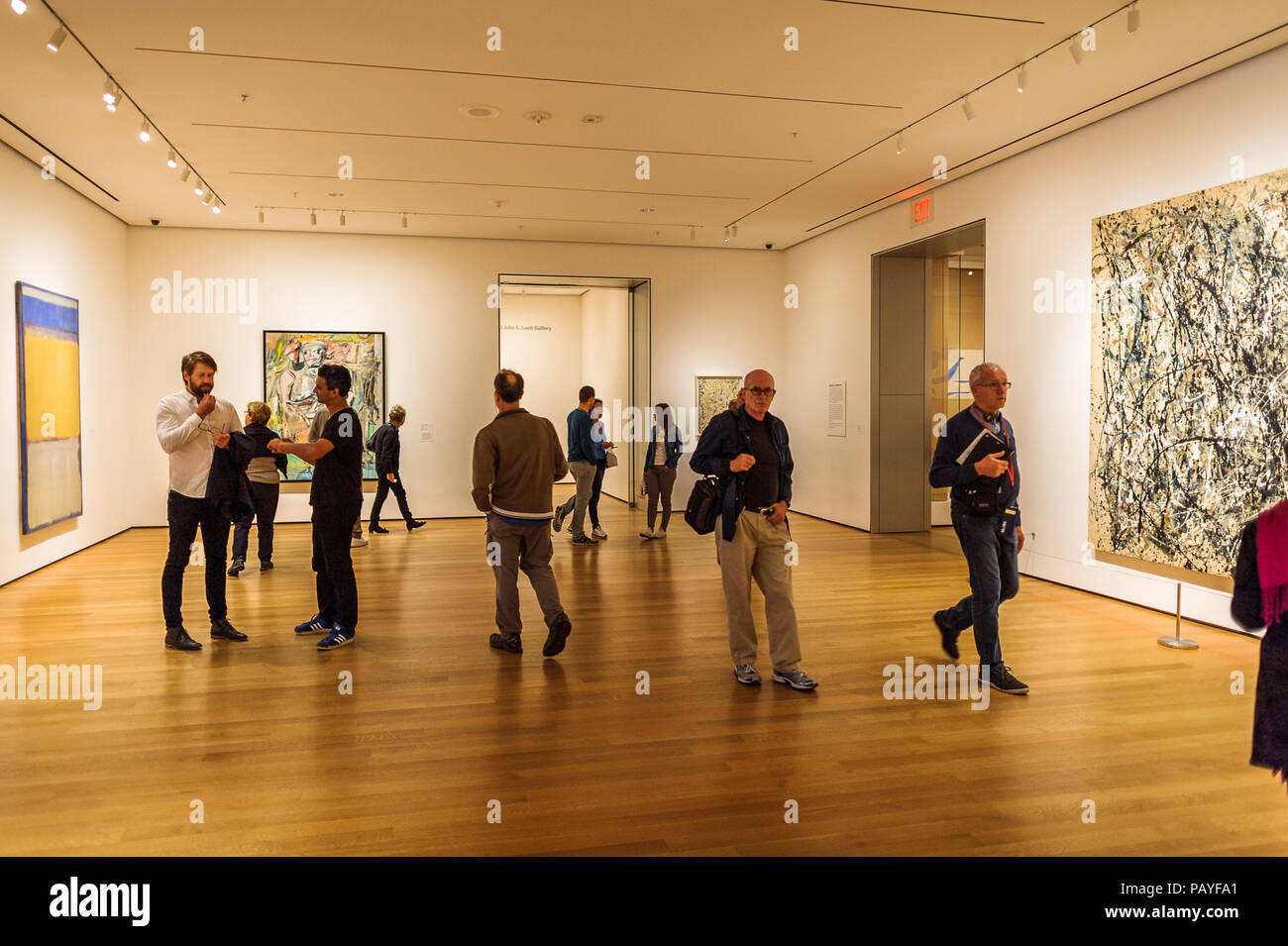 Musée Moma NEW YORK, USA - OCT 8, 2015: Interior of the Museum of Modern Art (MoMA ...