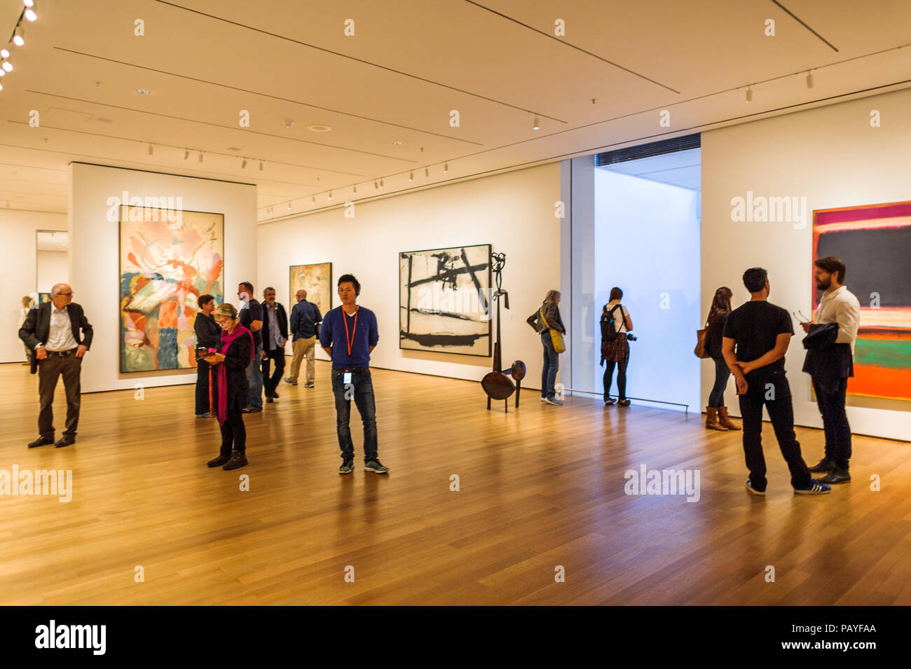 Musée Moma NEW YORK, USA - OCT 8, 2015: Interior of the Museum of Modern Art (MoMA ...