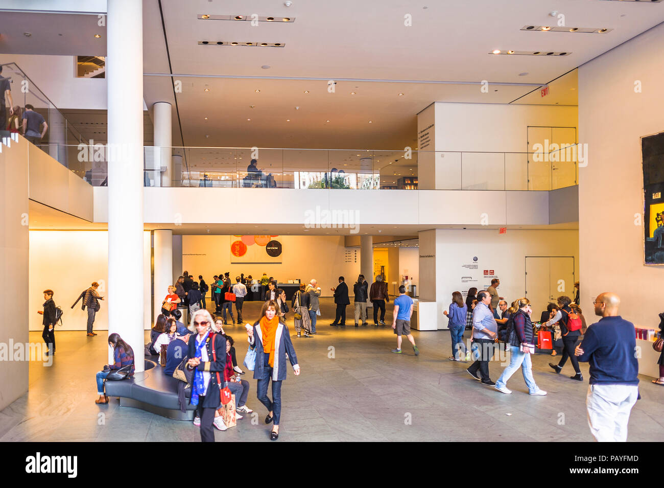 NEW YORK, USA - OCT 8, 2015: Interior of the Museum of Modern Art (MoMA ...