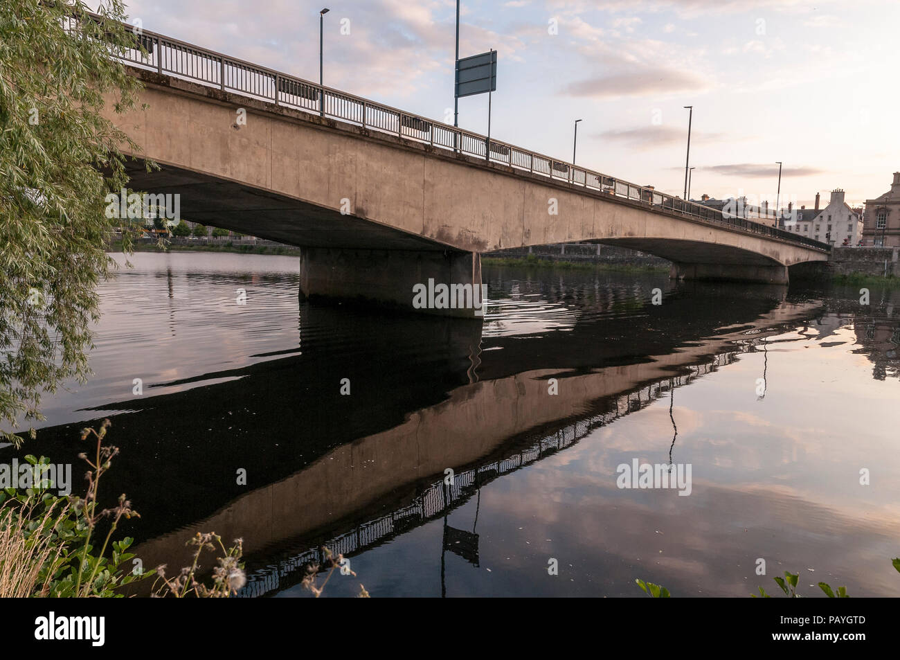 The Queens bridge on the river Tay at Perth. Perthsire. Scotland. Stock Photo