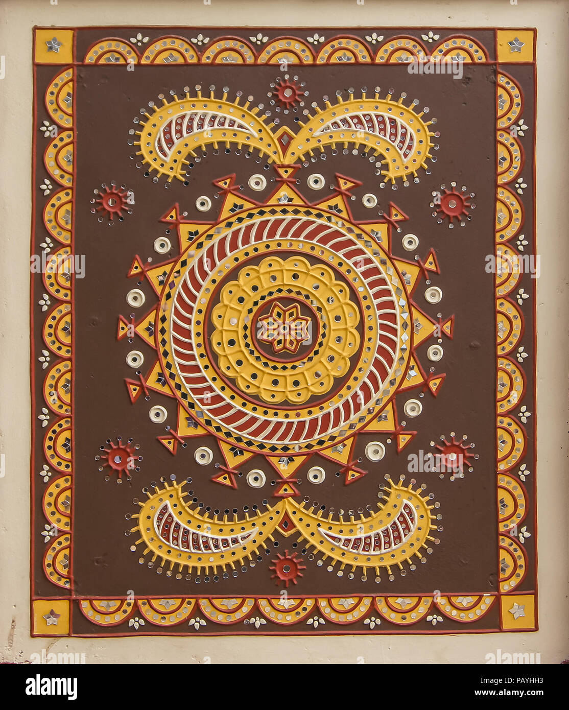 Traditional mural mud work of Gujarat - India, Clay art for wall ...