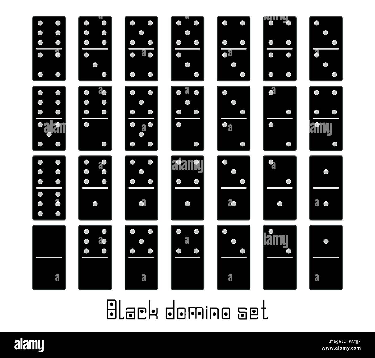 Black Dominoes game block on a colored background Stock Photo - Alamy