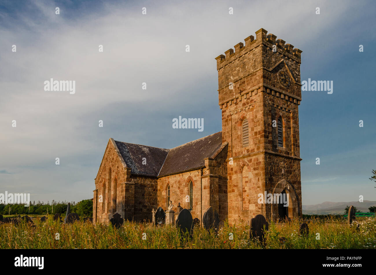 St. Nidan's Church on the Isle of Anglesey. The church is of unusual