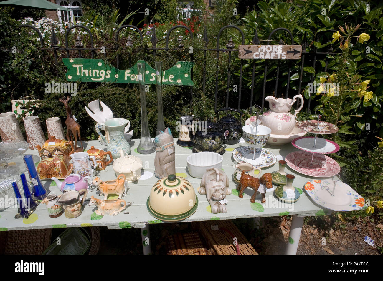 China painted outside plants and grass hires stock photography and