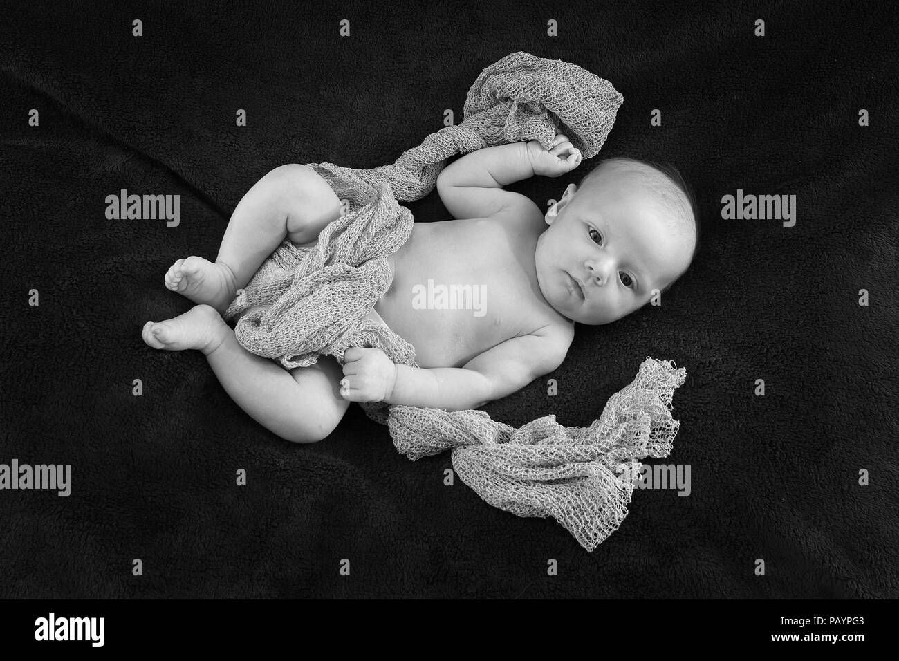 4 Week Old Baby Girl Stock Photo Alamy