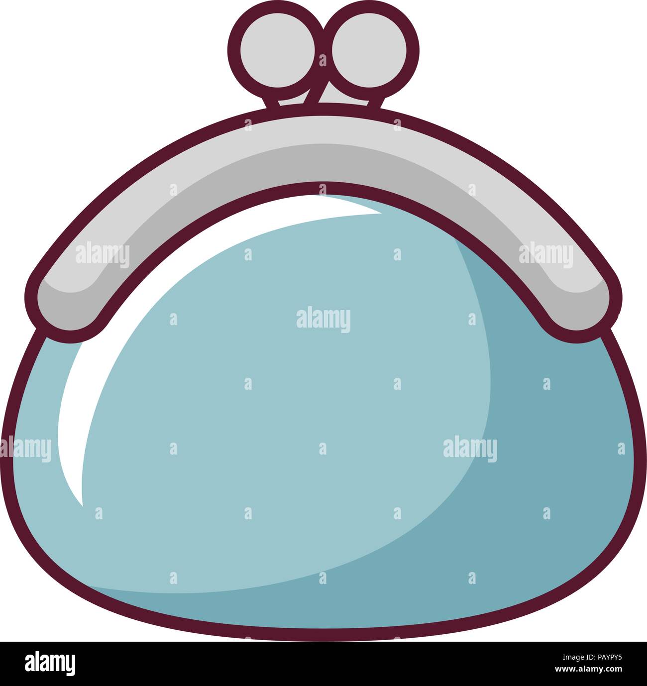 money purse icon over white background, vector illustration Stock