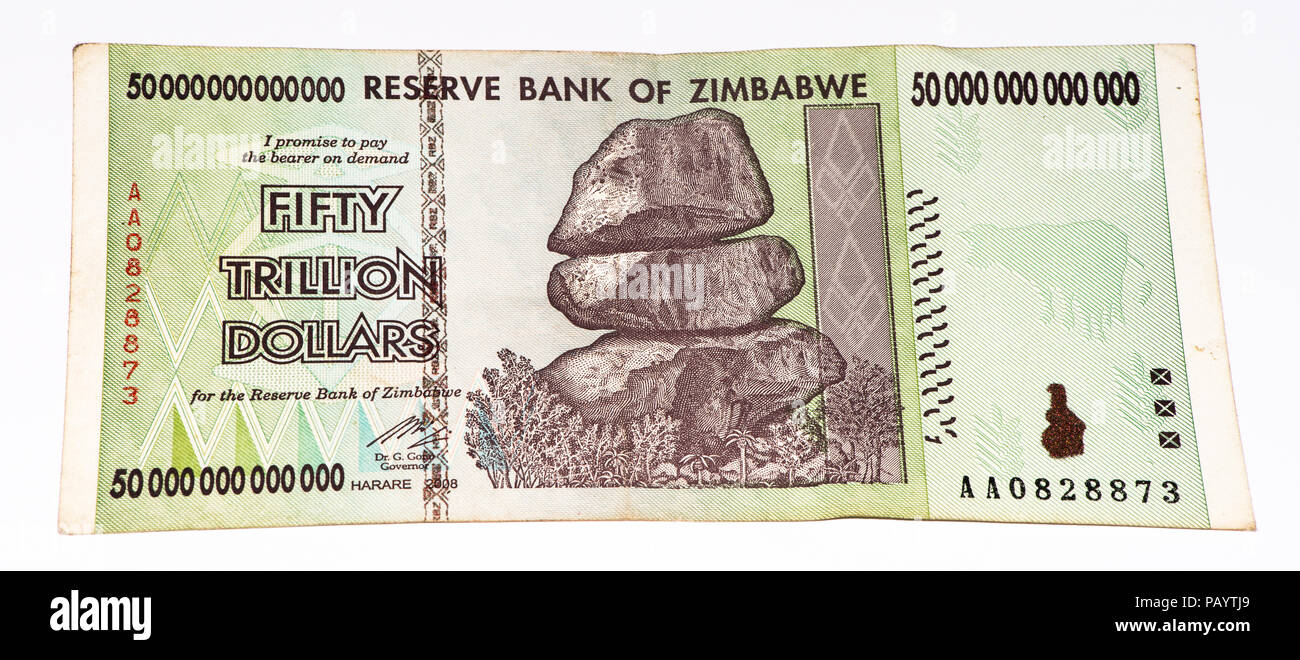 Zimbabwe dollar note harare hires stock photography and images Alamy