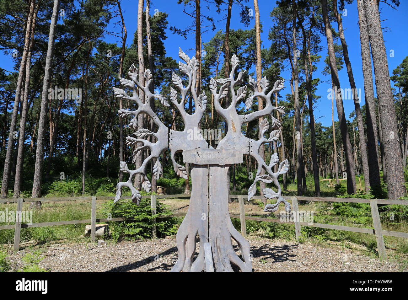 'Family Tree' sculpture, Center Parcs Woburn Forest, Fordfield Road