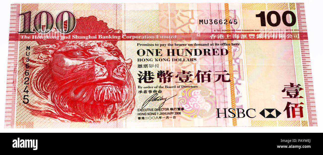 100 hong kong dollar banknote hi-res stock photography and images - Alamy