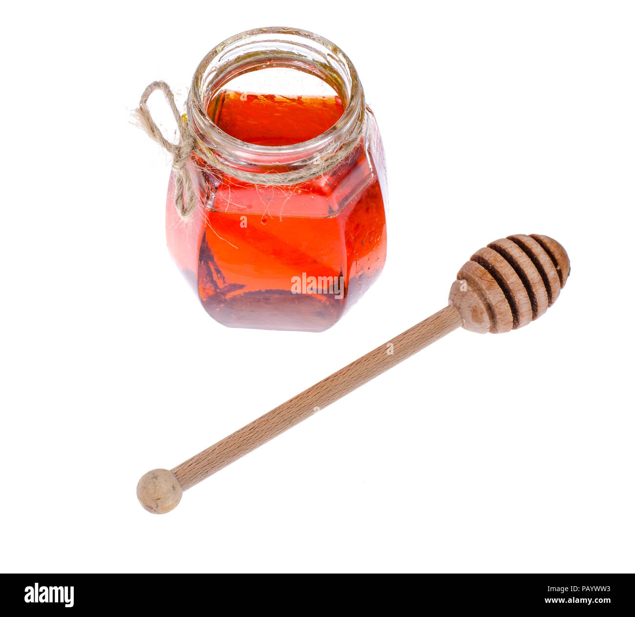 Honey in glass jar Stock Photo Alamy