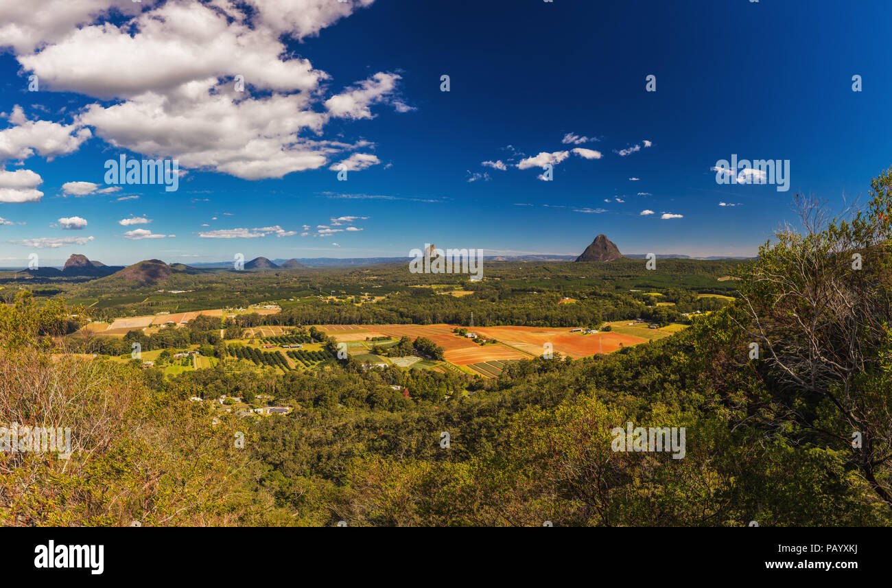 View from the summit of Mount Coochin, Glass House Mountains, Sunshine Coast, Queensland