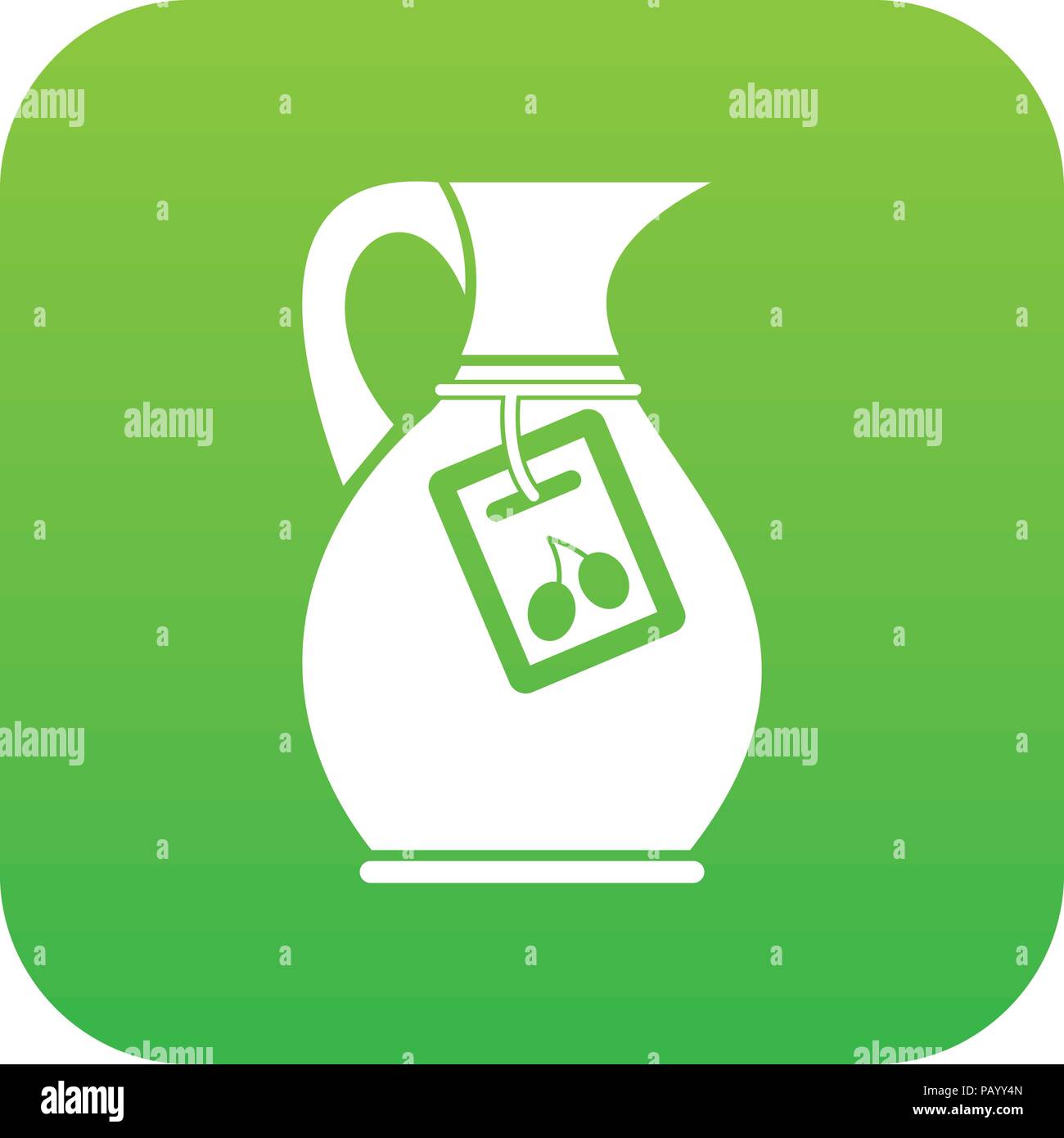 Jug with olive oil icon digital green Stock Vector