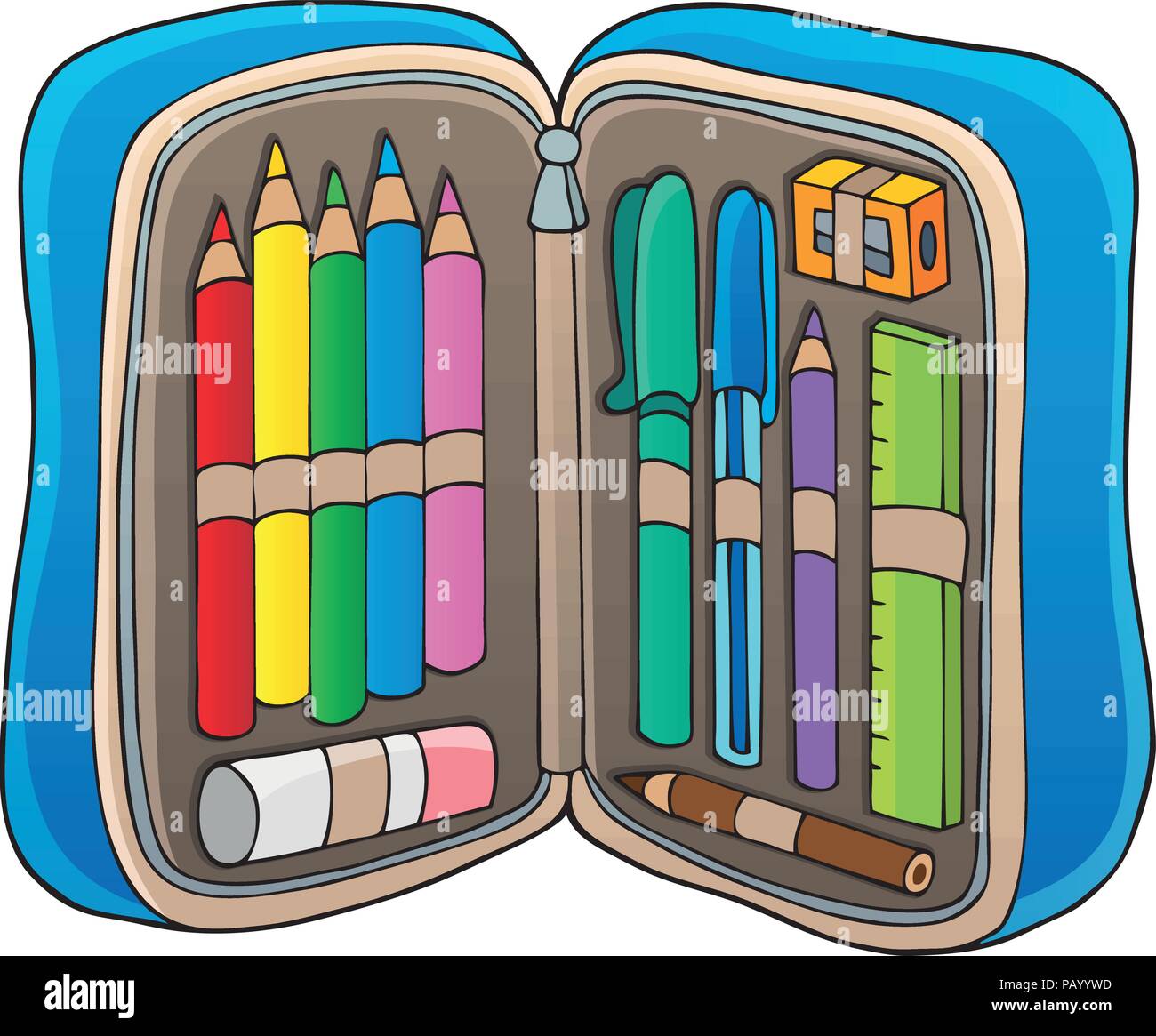 Pencil case theme image 1 - eps10 vector illustration Stock Vector Image &  Art - Alamy
