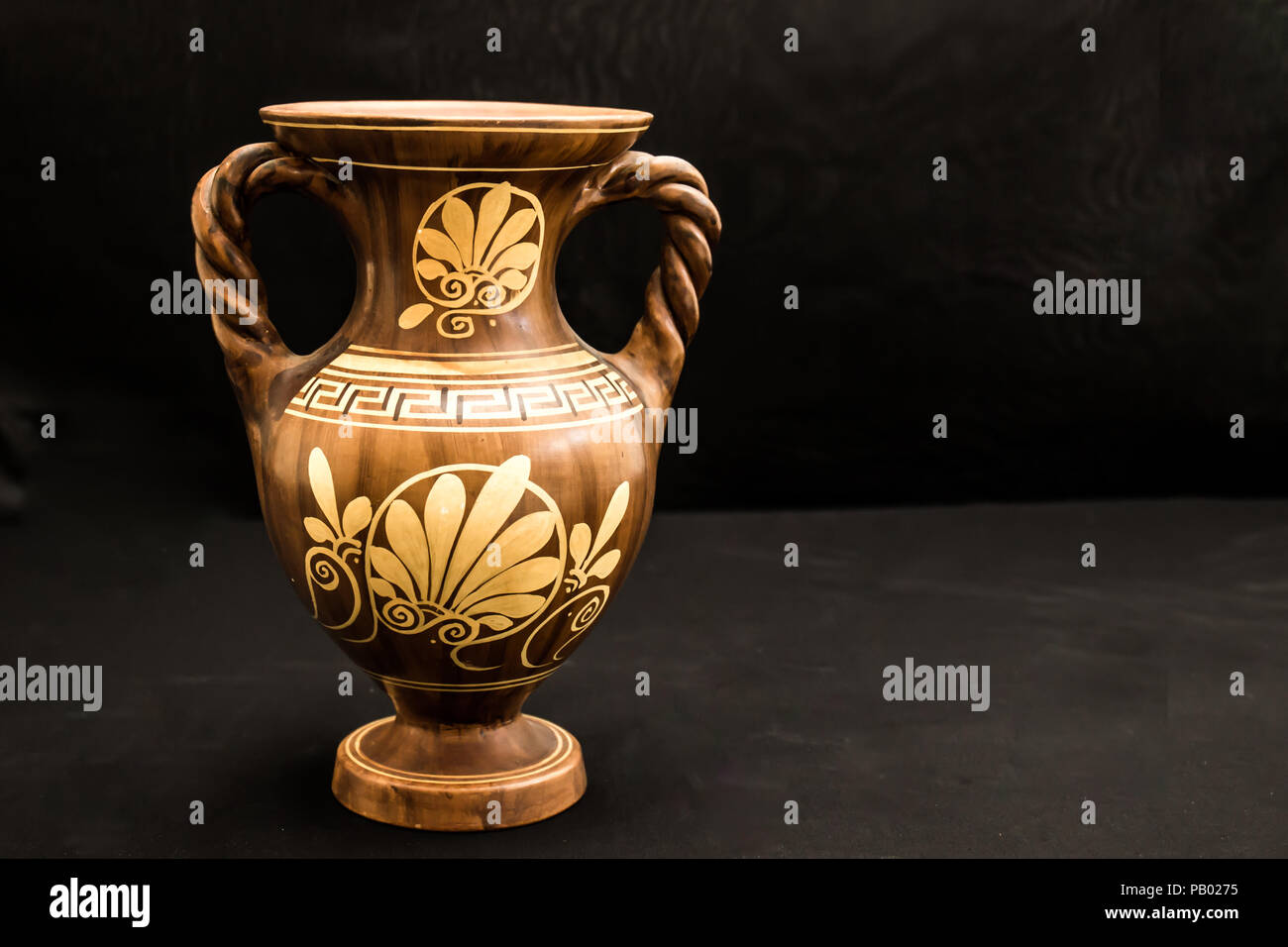 Classic Greek Vase With Flower Design Stock Photo Alamy