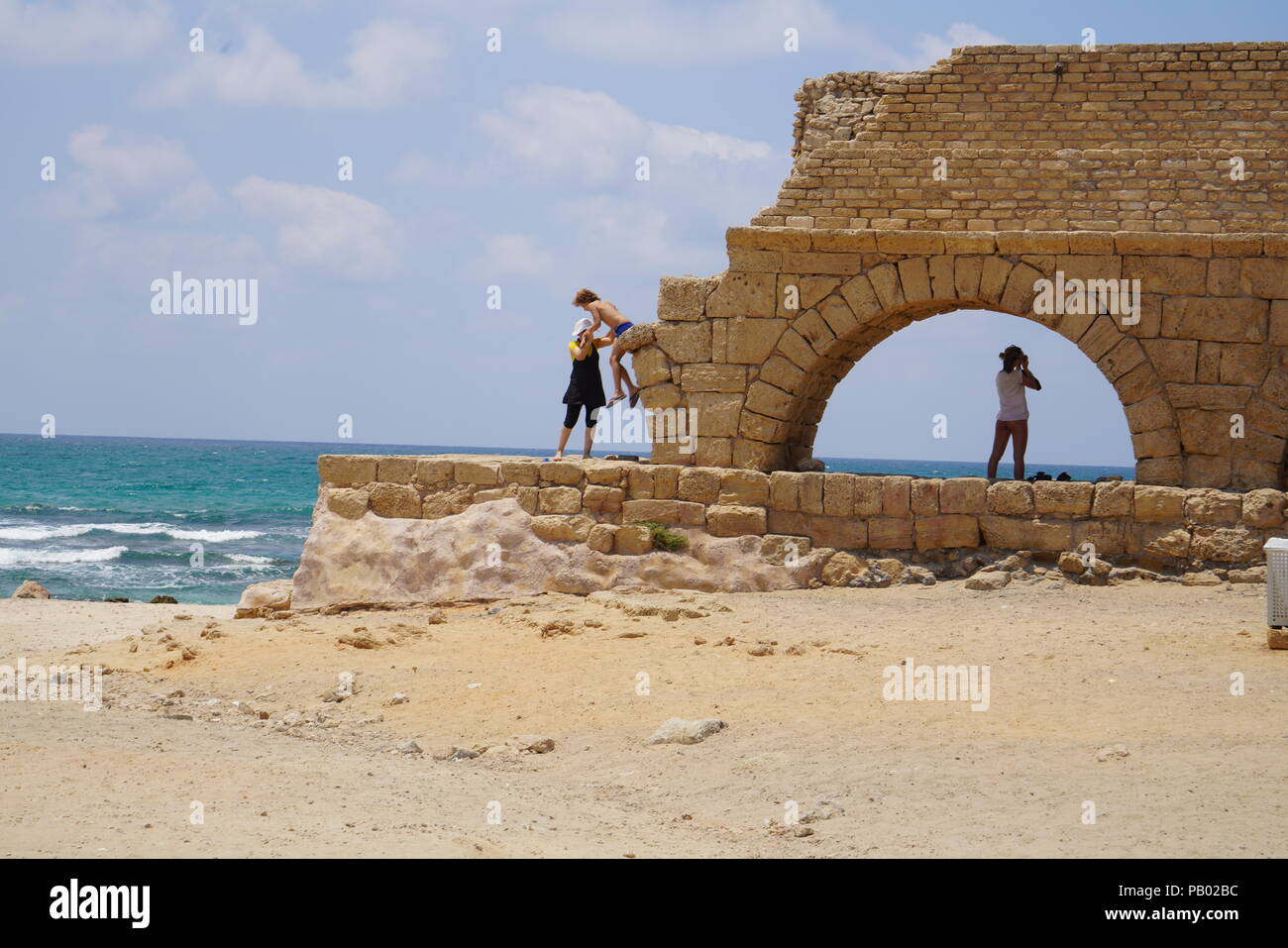 by the sea Caesarea Stock Photo