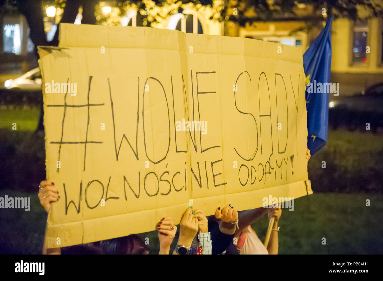 Anti government protest against the new judicial reforms in Gdansk, Poland. July 24th 2018 © Wojciech Strozyk / Alamy Stock Photo Stock Photo