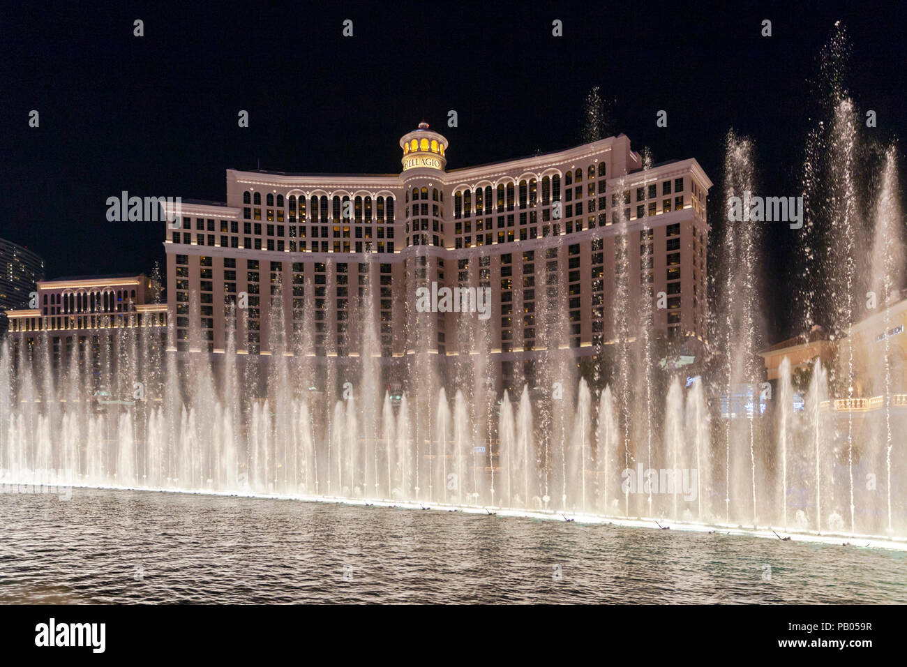 Bellagio Fountains, Las Vegas, Nevada, United States of America,Tuesday, May 29, 2018. Stock Photo